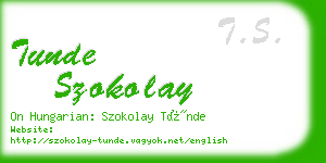 tunde szokolay business card